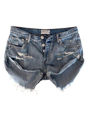 🪬 One Teaspoon Bandit Light Wash Distressed Cutoff Denim Shorts Size 29